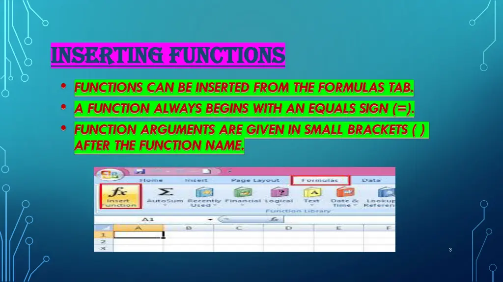 inserting functions inserting functions functions