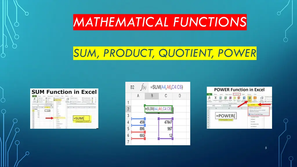 mathematical functions