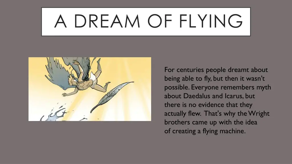 a dream of flying