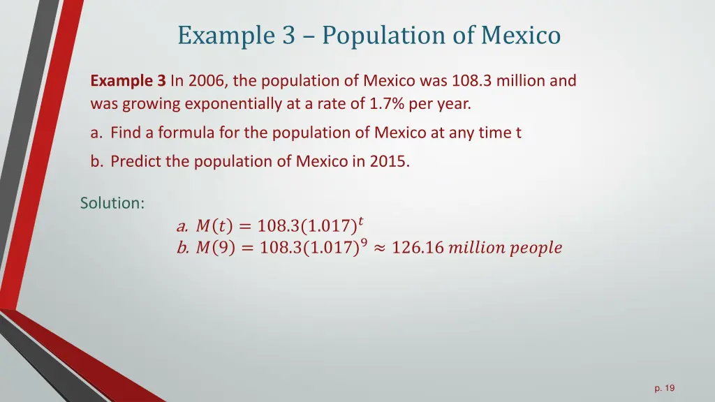 example 3 population of mexico