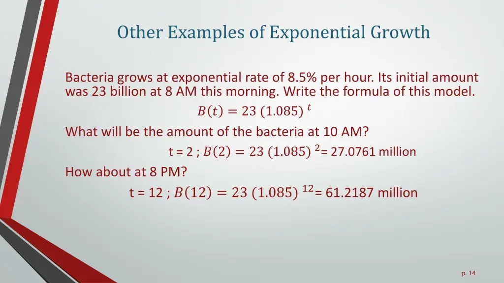 other examples of exponential growth