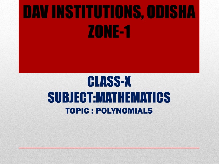 dav institutions odisha zone 1