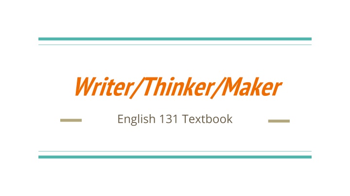 writer thinker maker