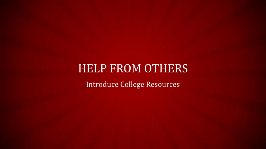 help from others