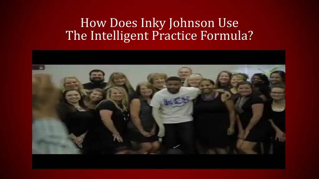 how does inky johnson use the intelligent