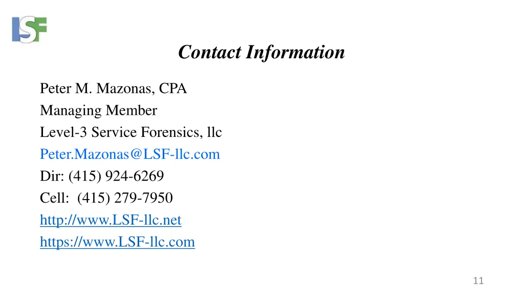 contact information