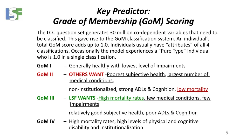 key predictor