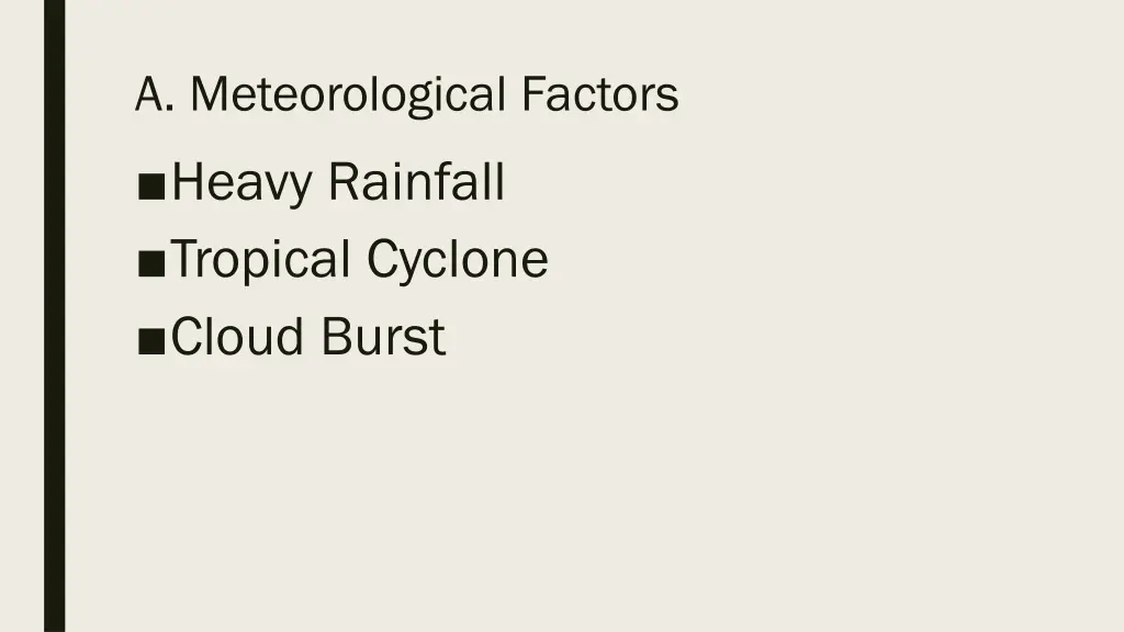 a meteorological factors heavy rainfall tropical