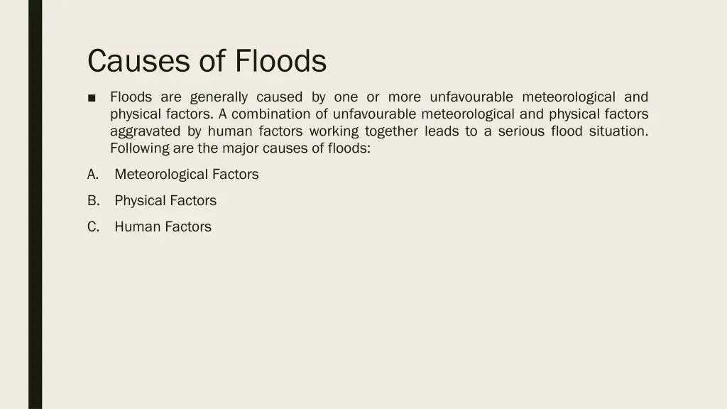 causes of floods