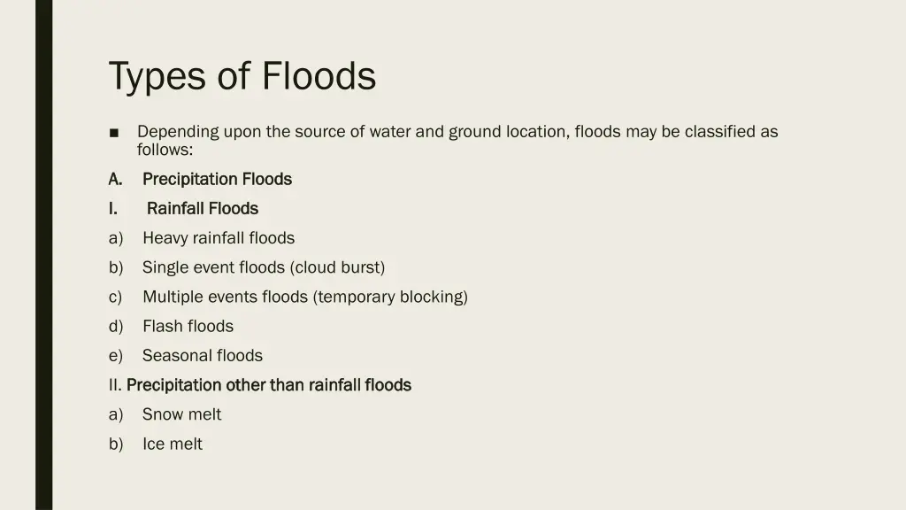 types of floods