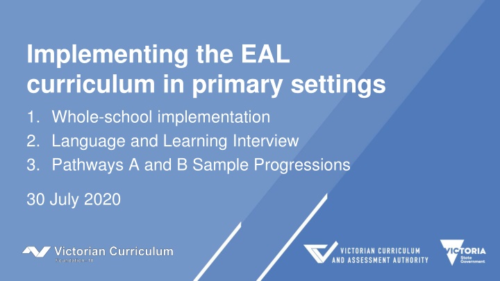 implementing the eal curriculum in primary