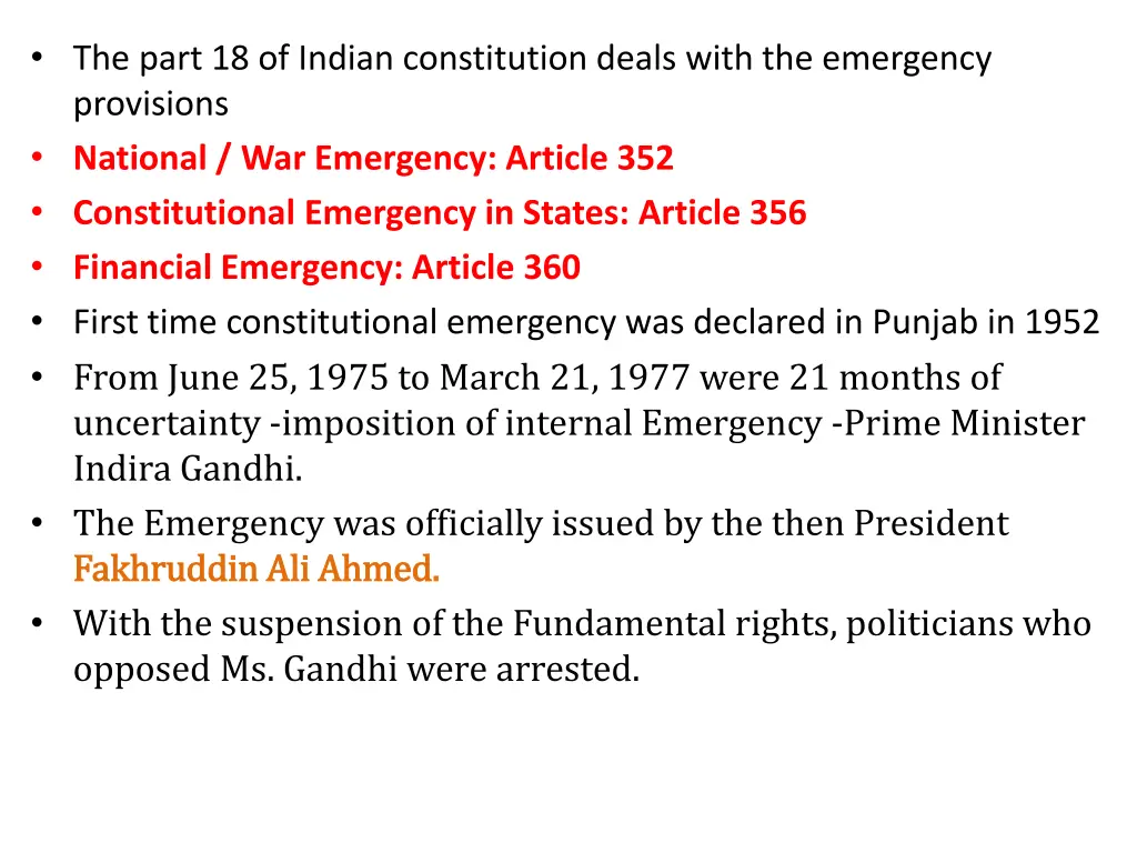 the part 18 of indian constitution deals with