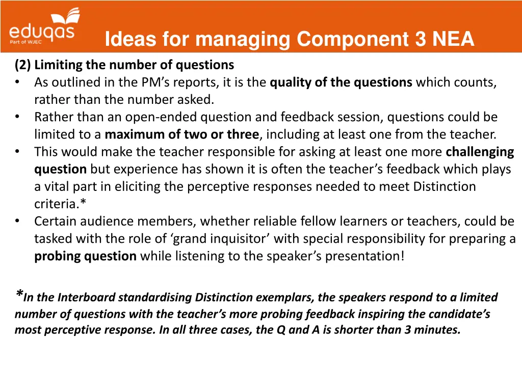 ideas for managing component 3 nea 1