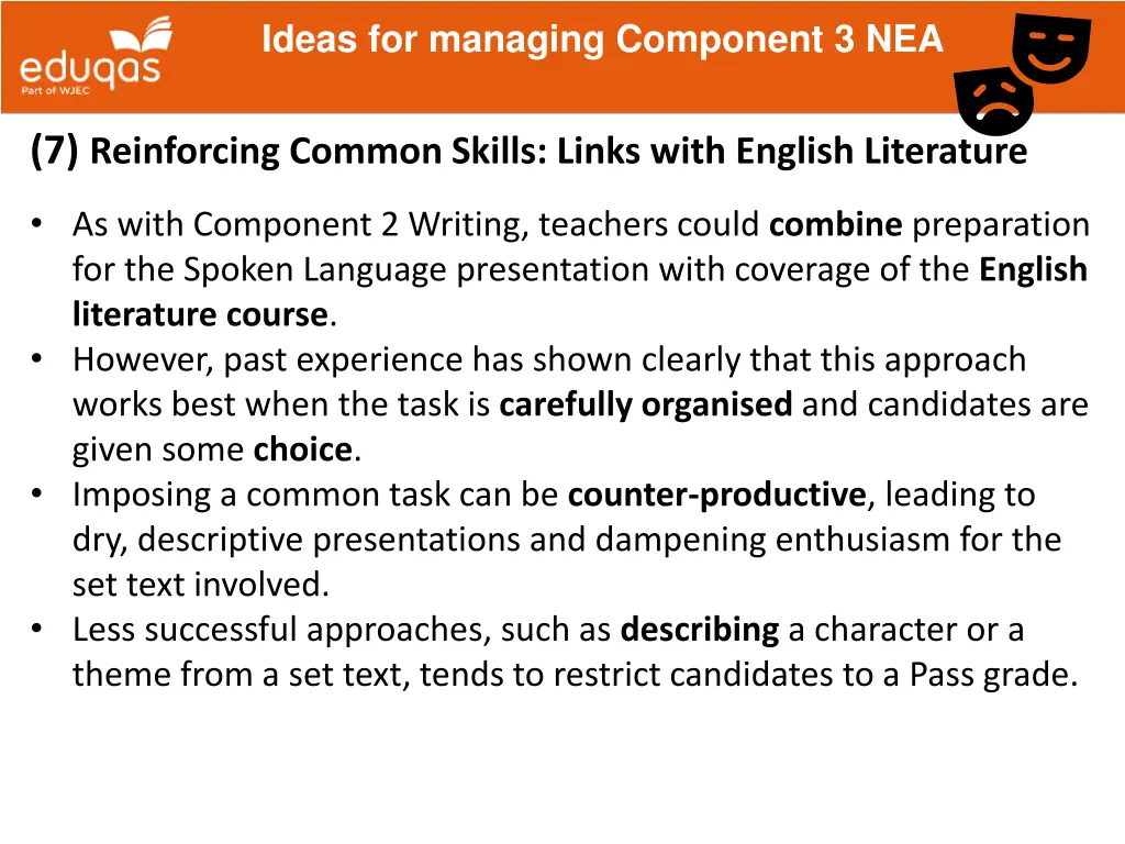 ideas for managing component 3 nea 7