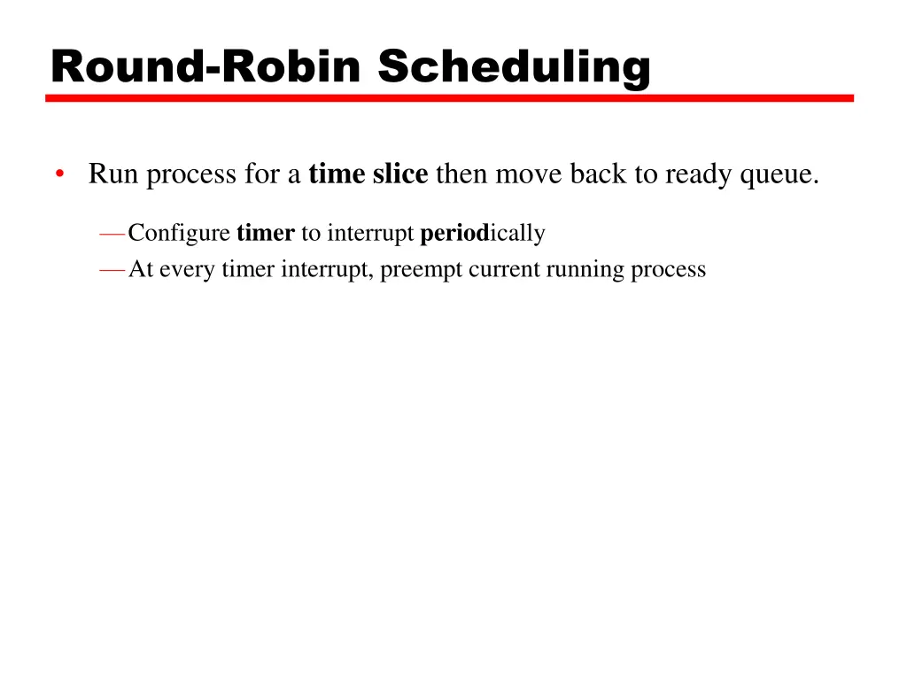 round robin scheduling