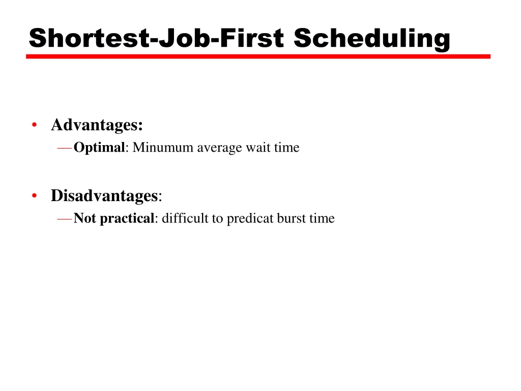 shortest job first scheduling 1