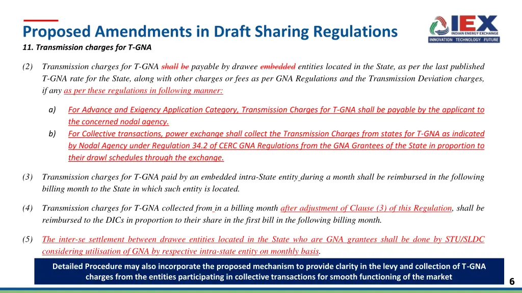 proposed amendments in draft sharing regulations