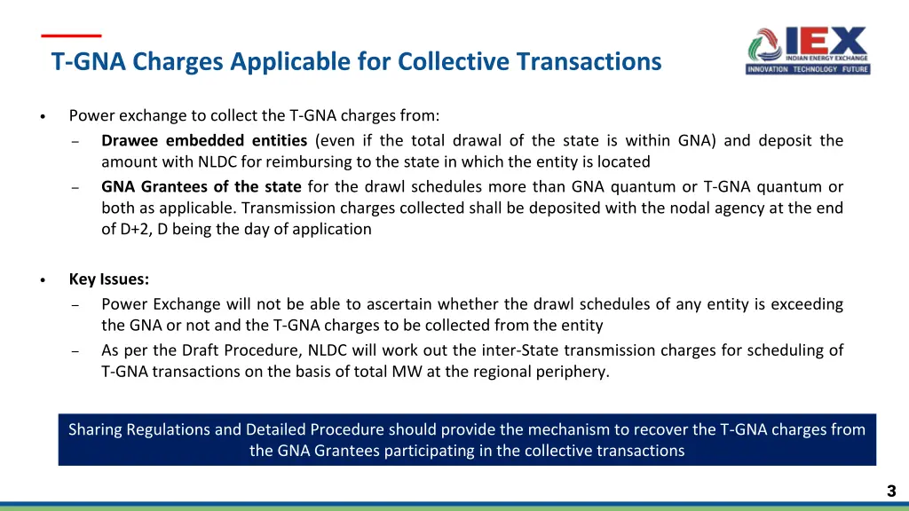 t gna charges applicable for collective