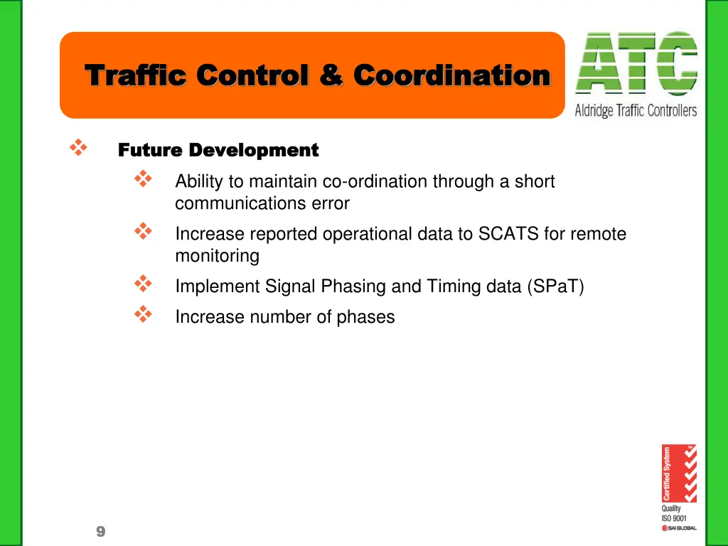 traffic control coordination traffic control 8