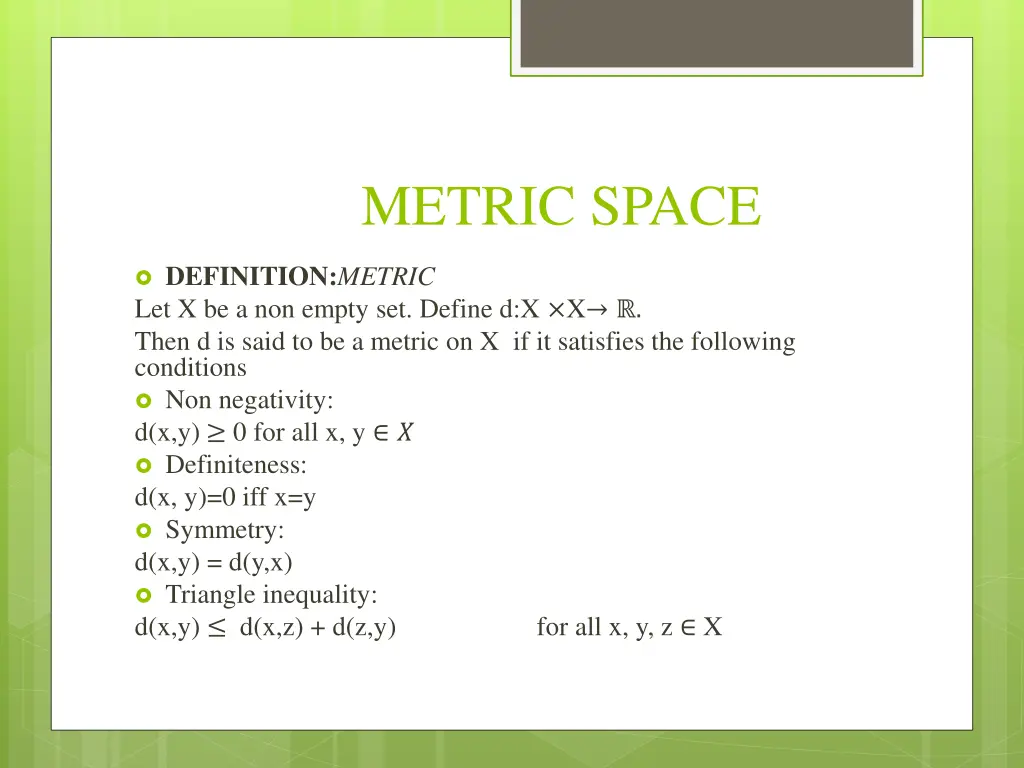 metric space