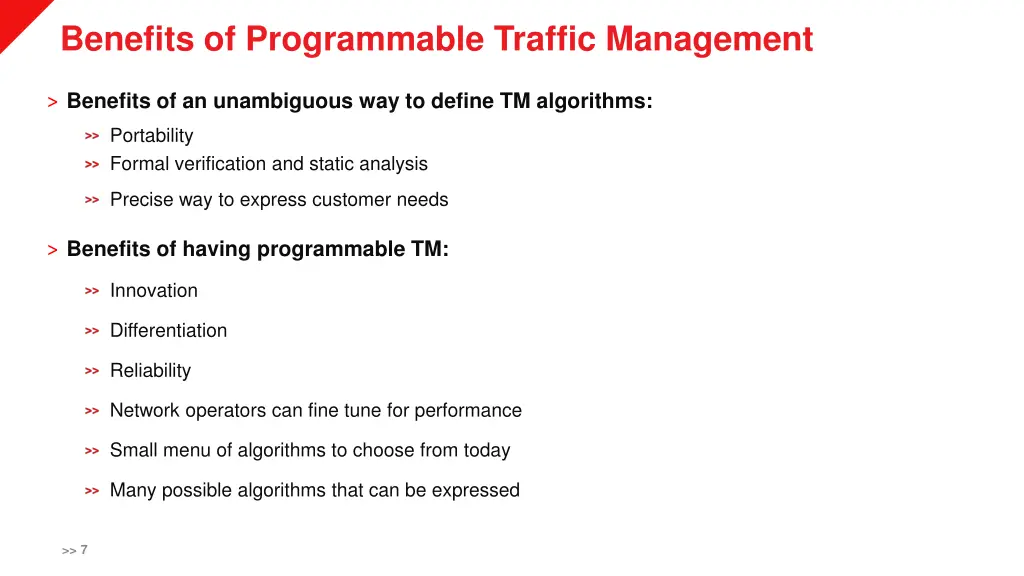 benefits of programmable traffic management