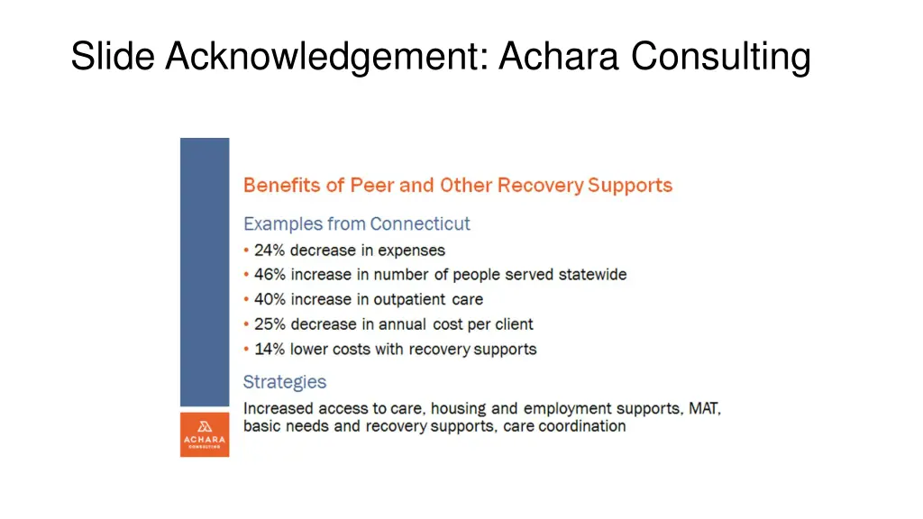 slide acknowledgement achara consulting