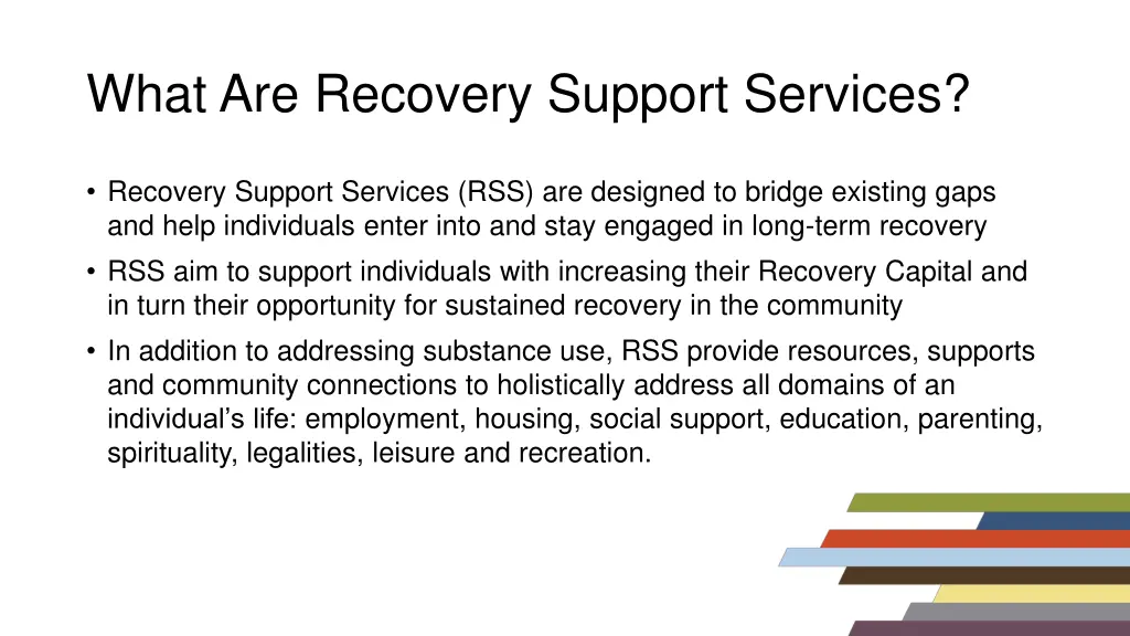 what are recovery support services