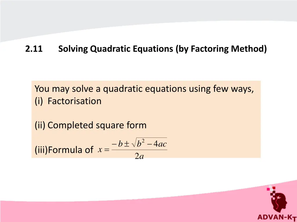 2 11 solving quadratic equations by factoring