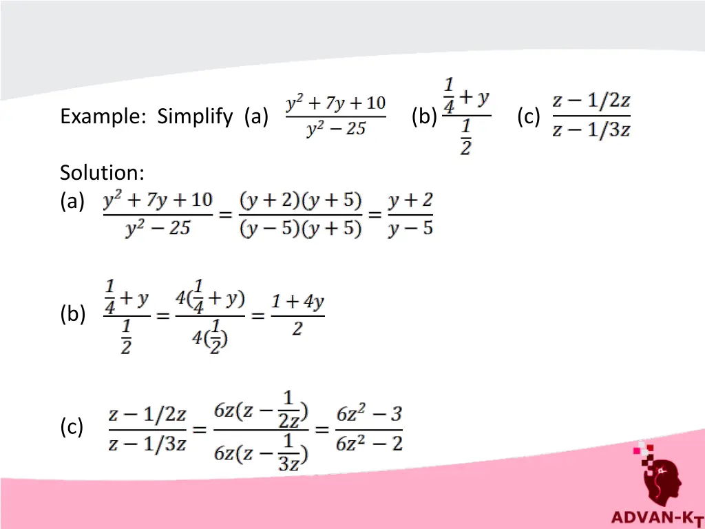 example simplify a b c