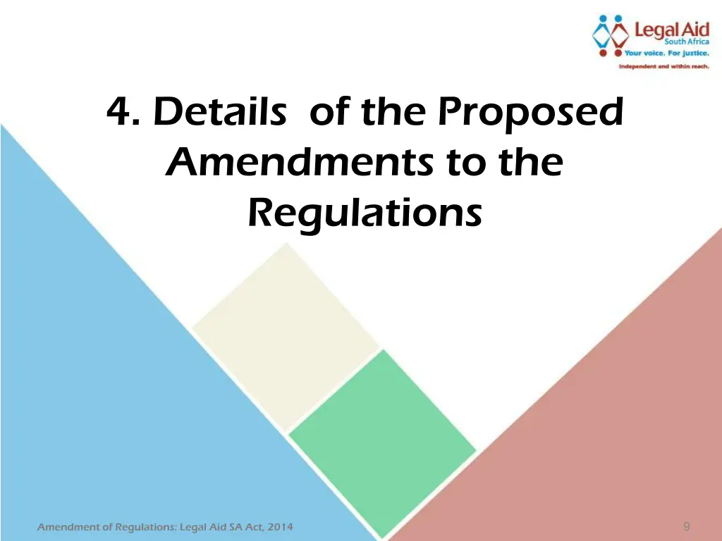 4 details of the proposed amendments