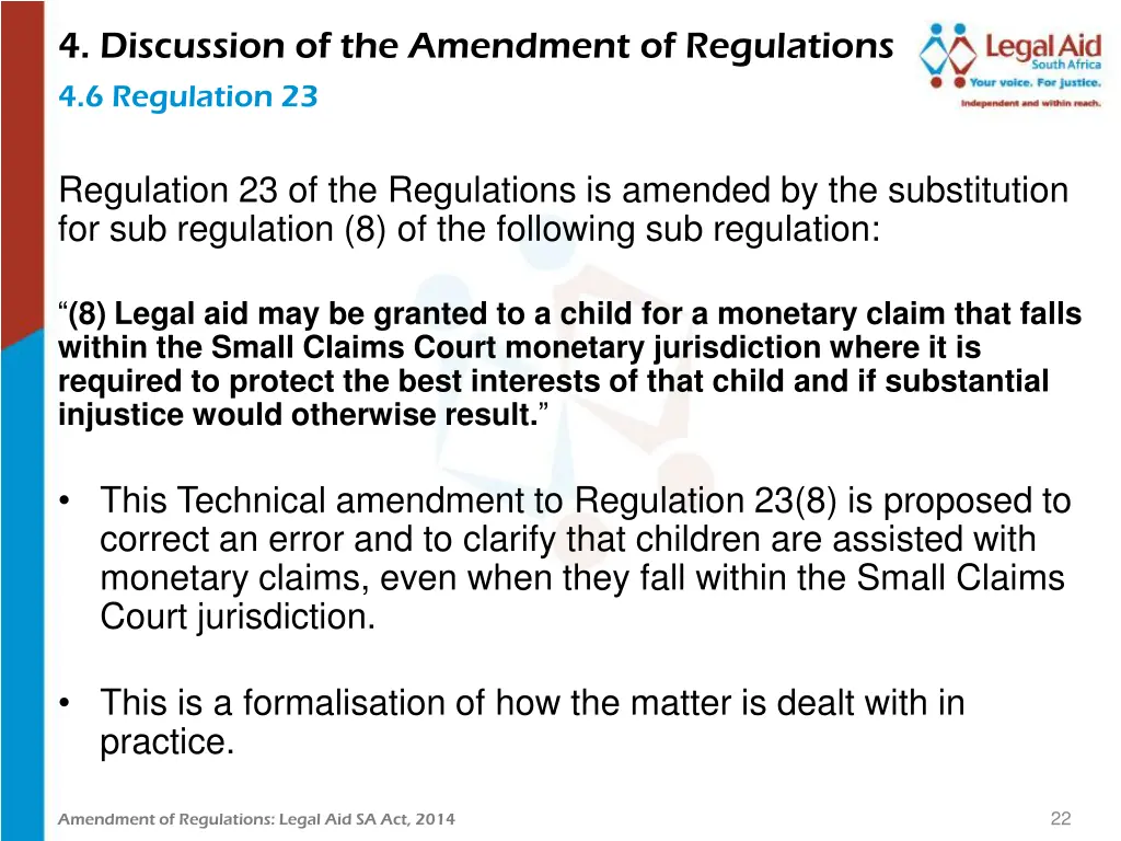 4 discussion of the amendment of regulations 10