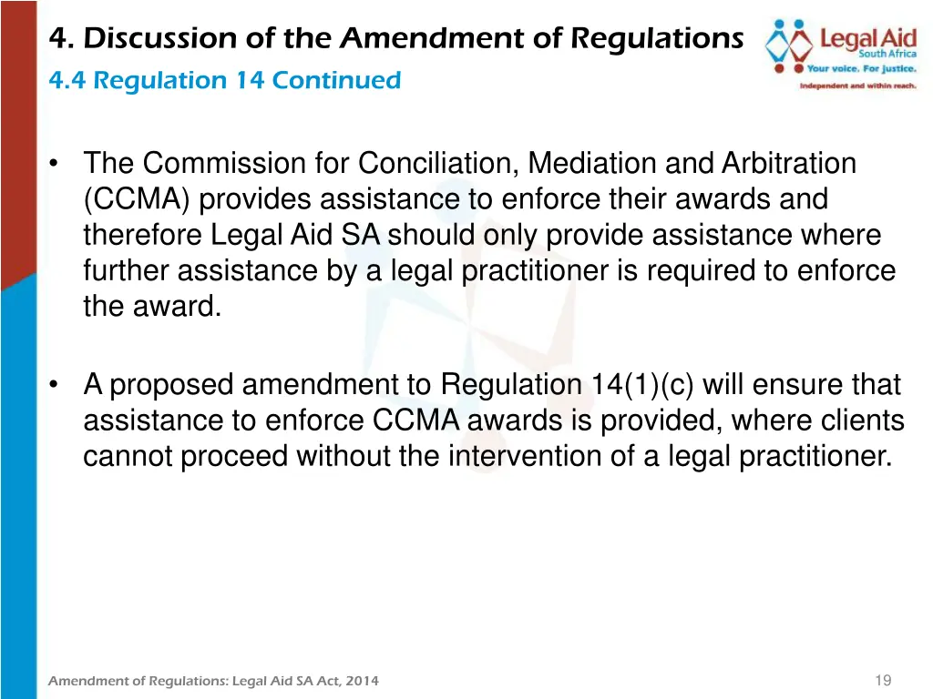 4 discussion of the amendment of regulations 7