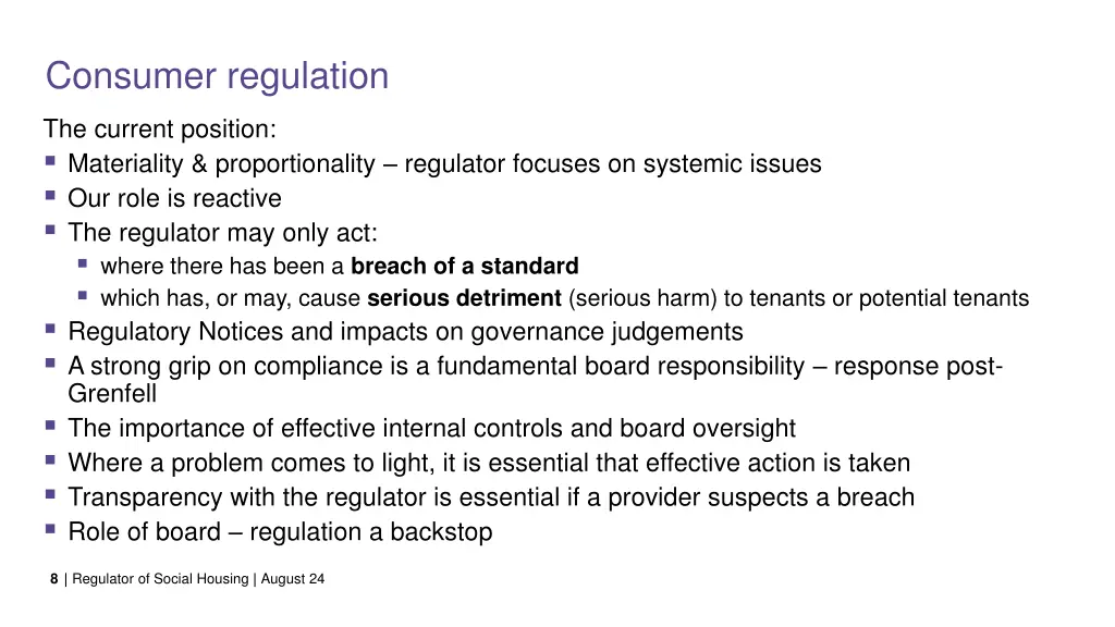 consumer regulation