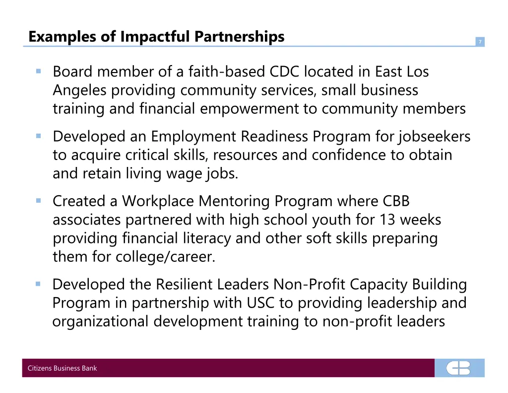 examples of impactful partnerships