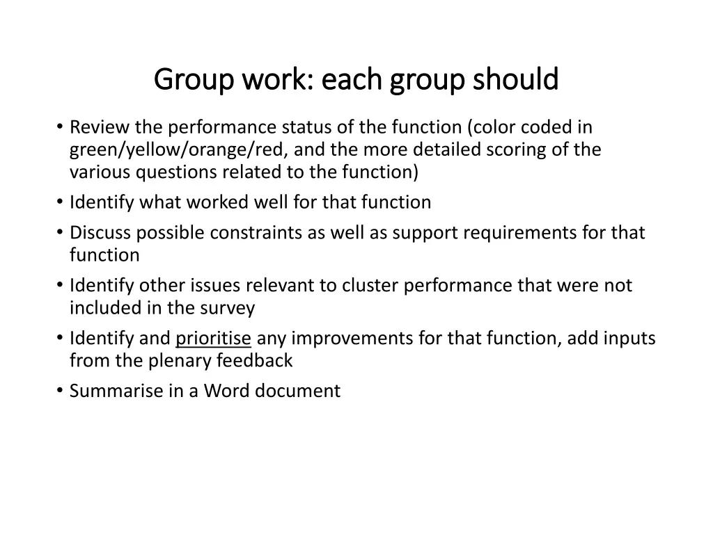 group work each group should group work each