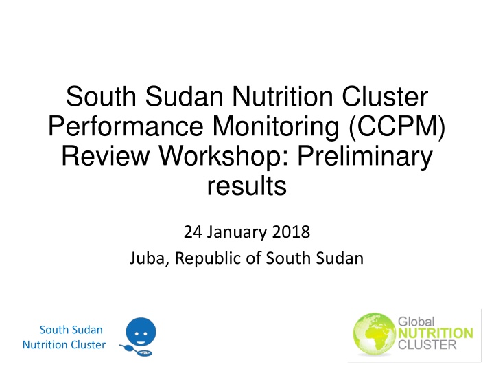 south sudan nutrition cluster performance