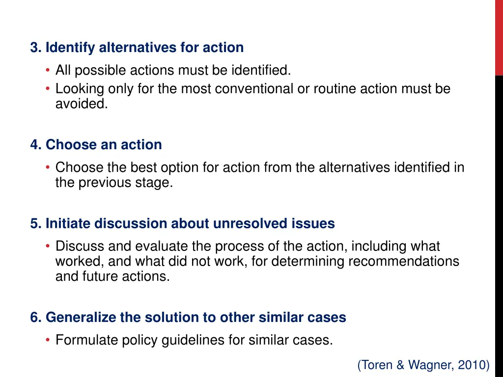 3 identify alternatives for action all possible