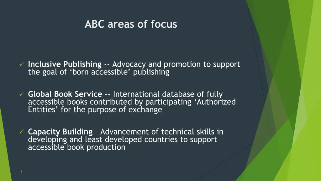 abc areas of focus