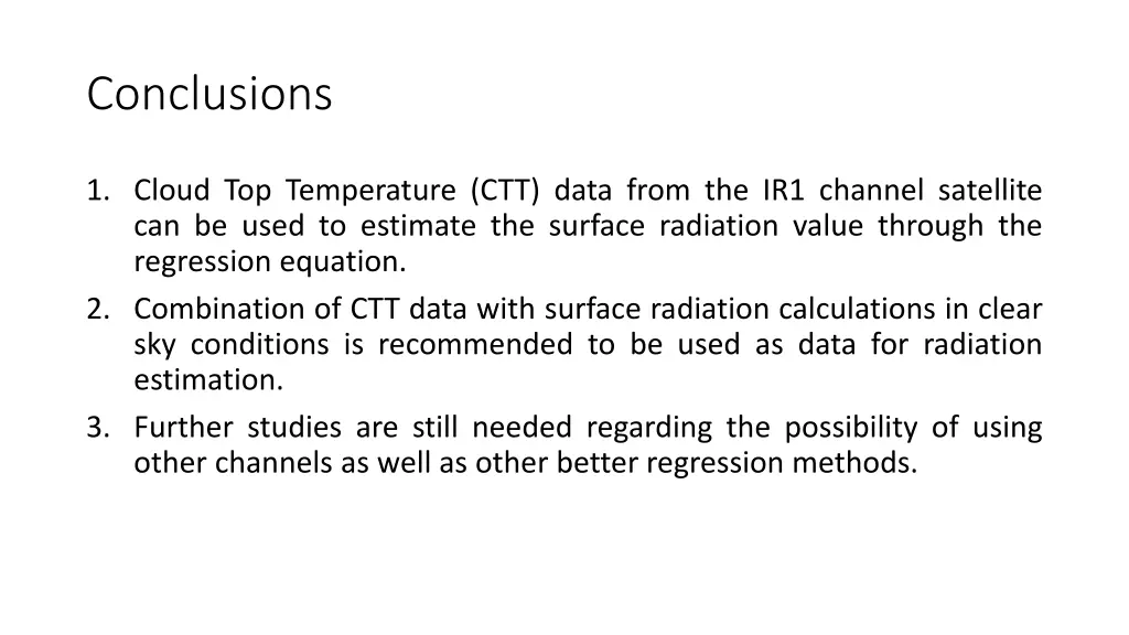 conclusions