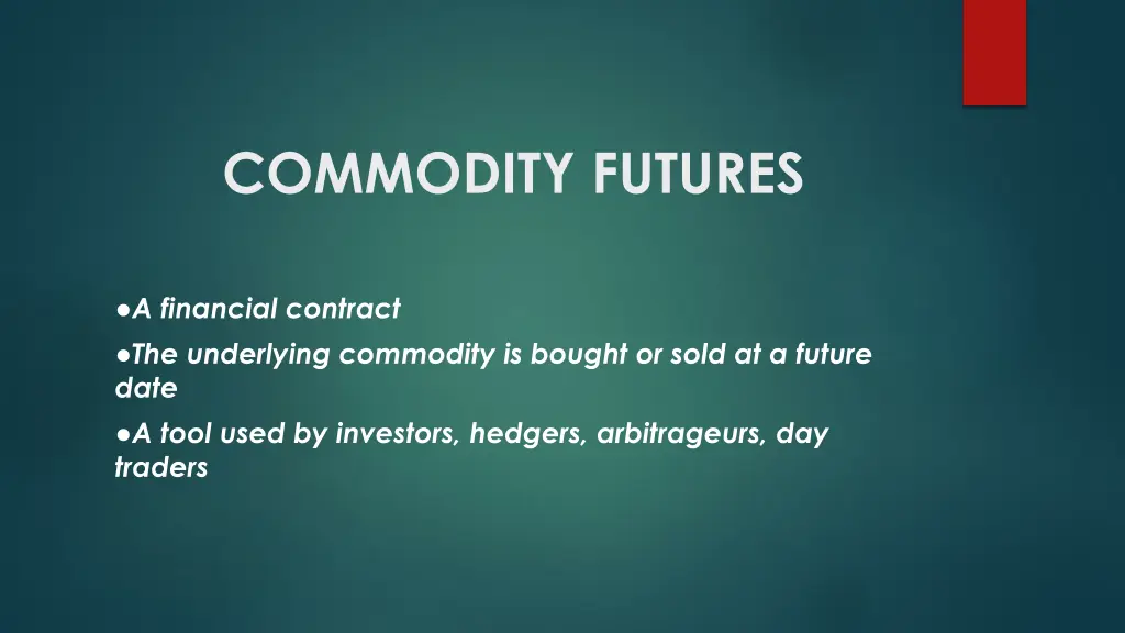 commodity futures