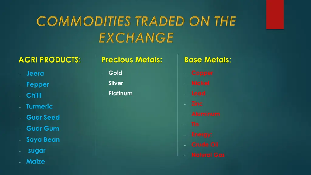 precious metals