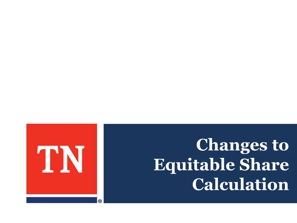 changes to equitable share calculation