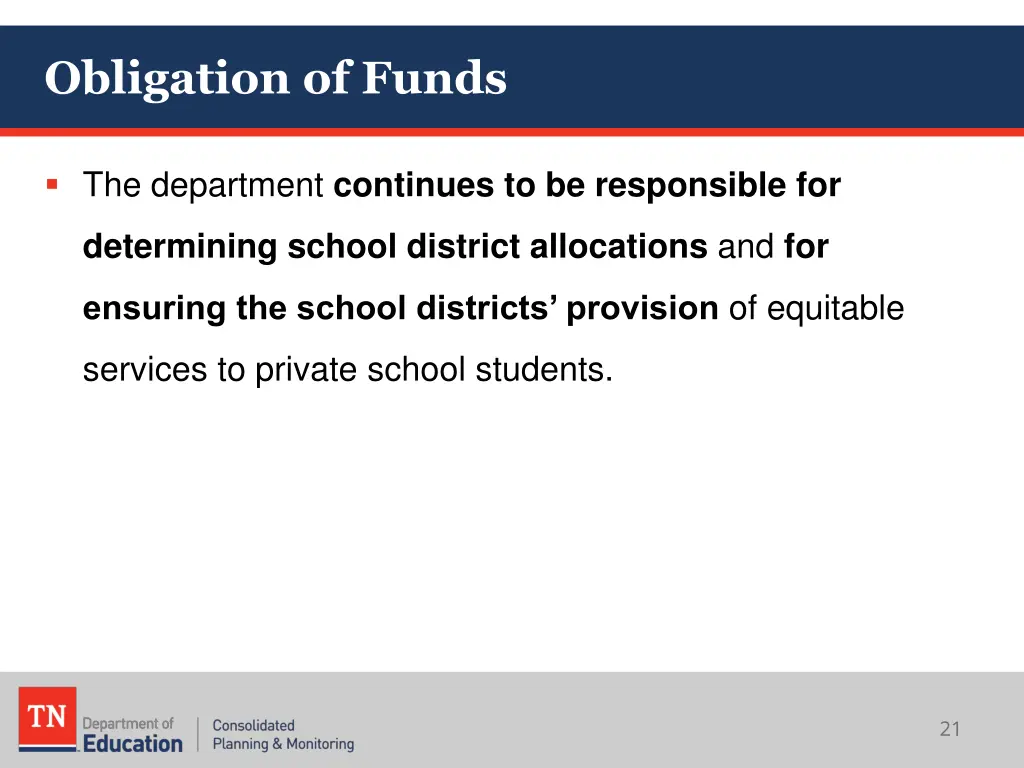 obligation of funds 1