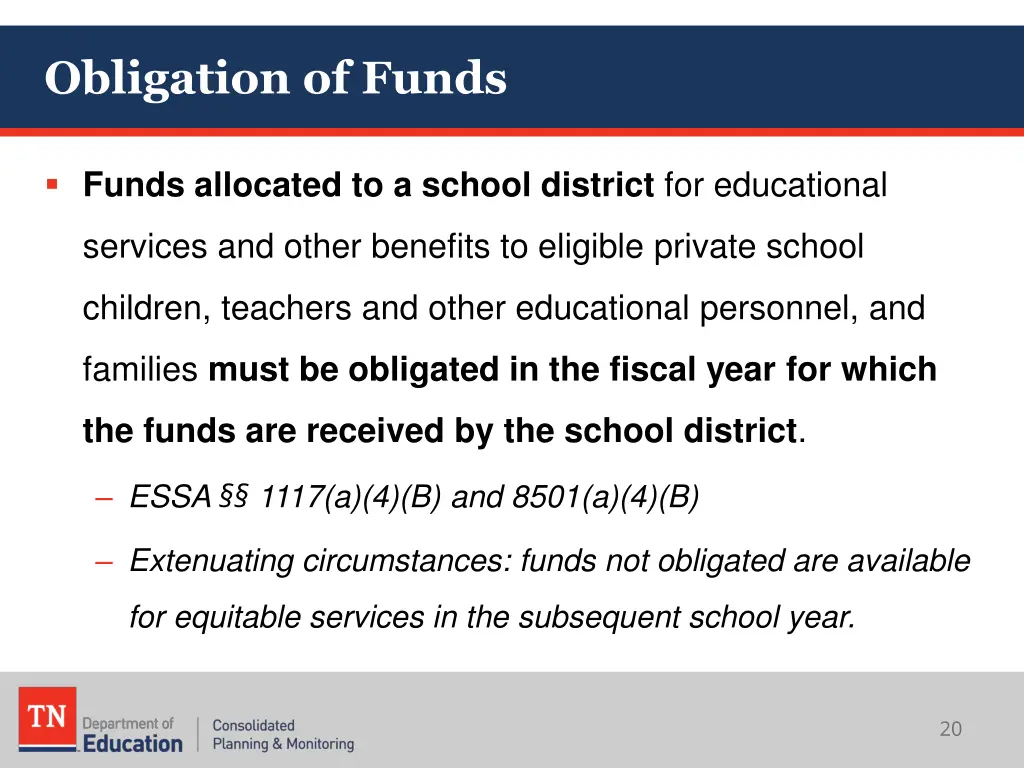 obligation of funds