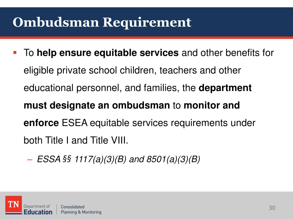 ombudsman requirement 1