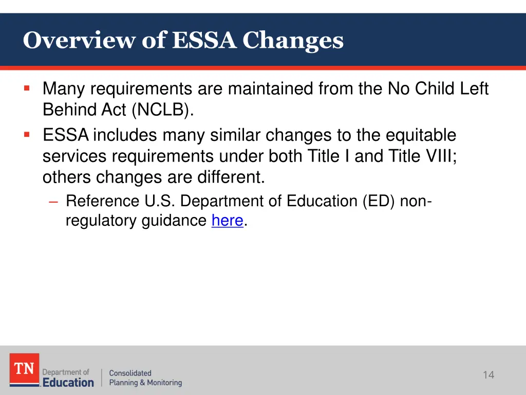 overview of essa changes 1