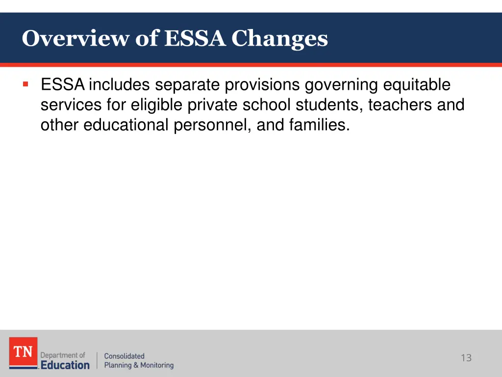 overview of essa changes