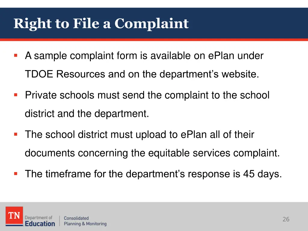 right to file a complaint 1