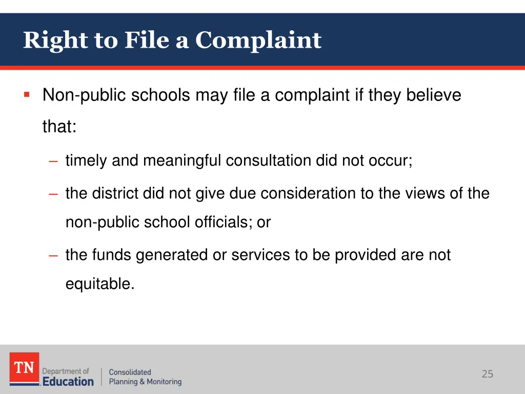 right to file a complaint