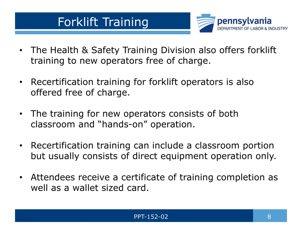 forklift training